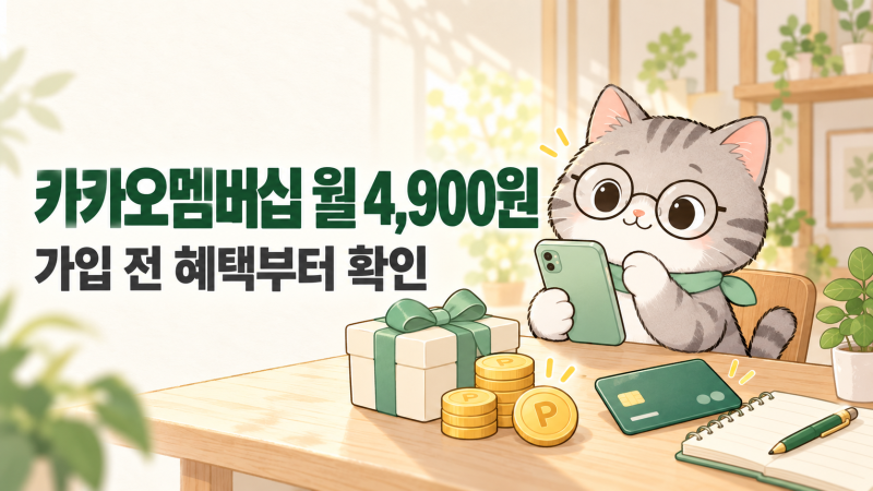 카카오멤버십 월 4,900원 혜택 정리, 가입 전 꼭 볼 조건