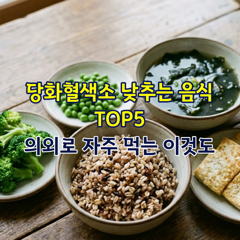당화혈색소 낮추는 음식 TOP5 의외로 자주 먹는 이것도