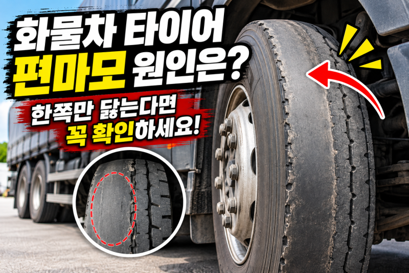화물차 타이어 편마모 원인은? 한쪽만 닳는다면 꼭 확인하세요