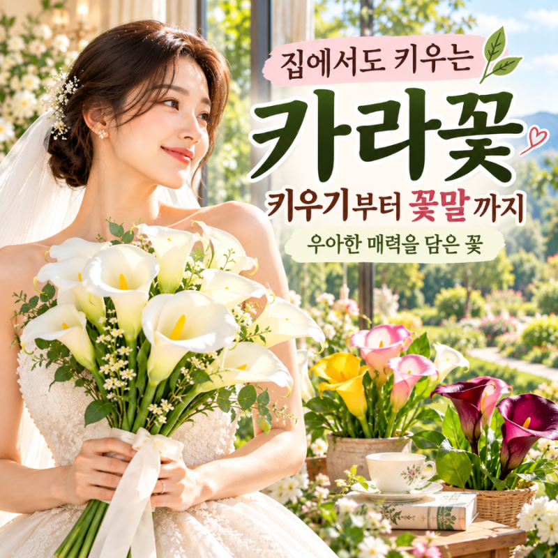 카라꽃 꽃말 색깔별 의미는? 개화시기와 카라 키우기까지