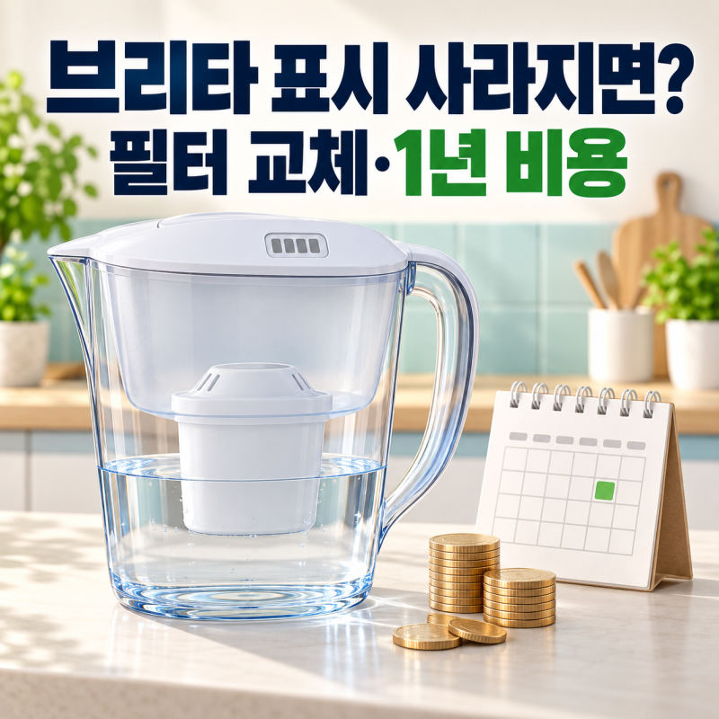 브리타 필터 표시가 다 사라졌다면 바로 갈아야 할까? 교체 주기와 1년 비용