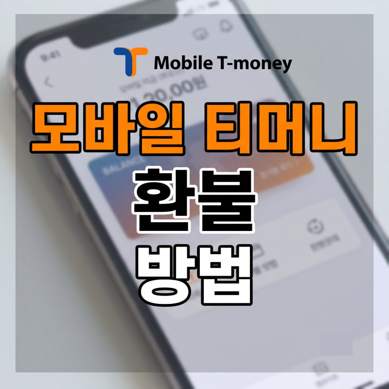 모바일 티머니 환불 방법 (수수료, 횟수, 기간)
