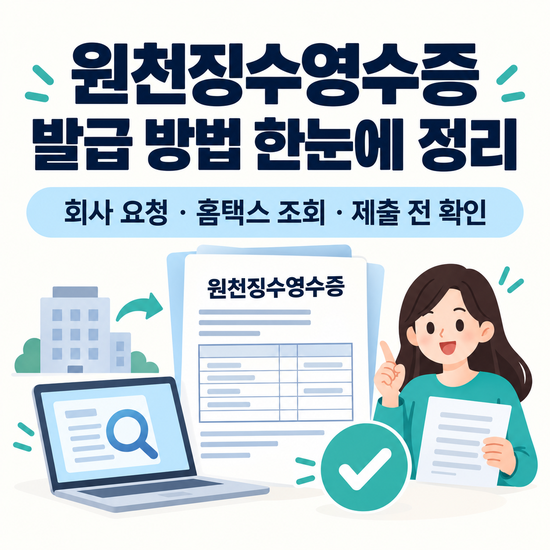 근로소득 원천징수 발급, 홈택스 조회 방법과 제출용 서류 준비하기