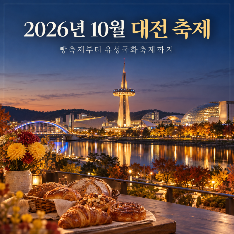 Complete Guide to Daejeon Festival Schedule in October 2026 | From Bread Festival to Hyomunhwa Ppuri Festival and Yuseong Chrysanthemum Festival, Must-Visit Daejeon Spots