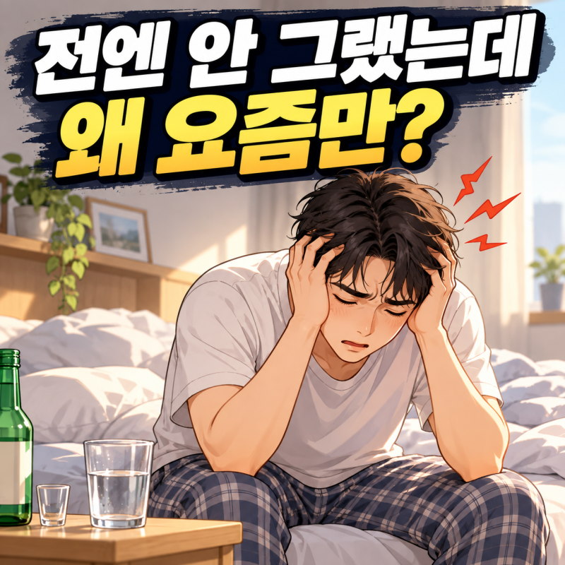 전엔 안 그랬는데 왜 요즘만? 술 마신 다음날 머리가 자주 아픈 이유 (숙취 두통, 탈수, 수면)