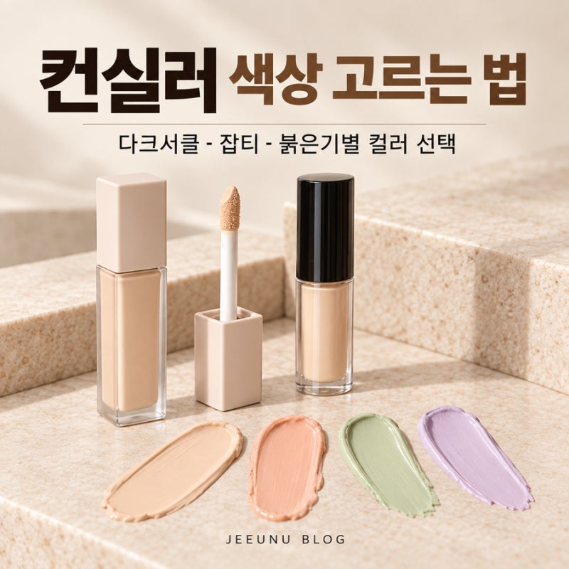 컨실러 색상 고르는 법, 다크서클 잡티 붉은기별 컬러 사용법
