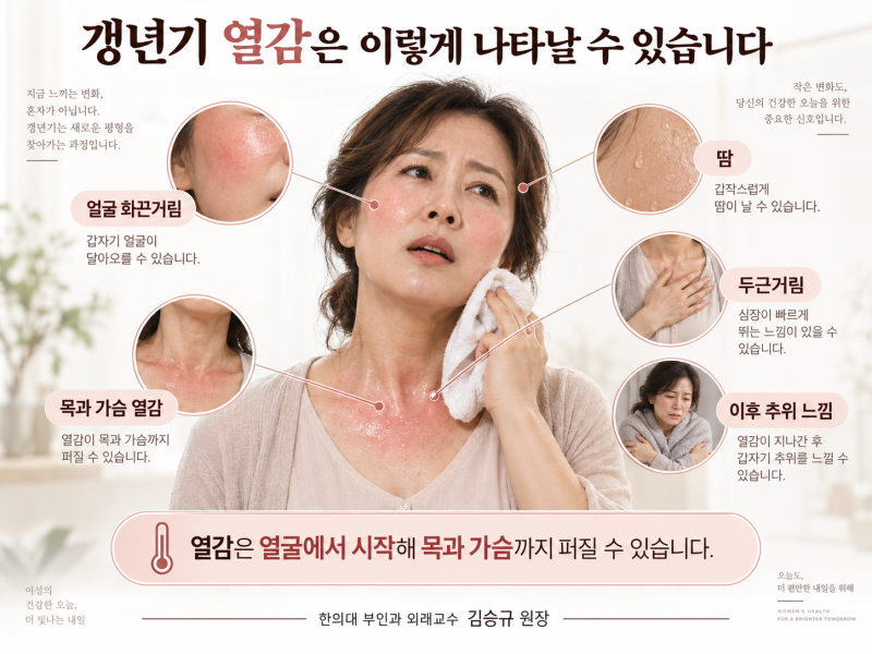갱년기 열감과 식은땀, 왜 갑자기 몸의 온도조절이 흔들릴까요? | 수원한의원 광교경옥당한....