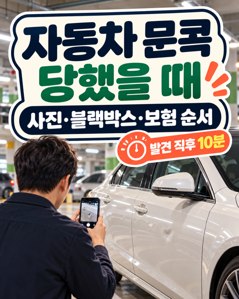 자동차 문콕 당했을 때 대처법과 찾은 사례｜사진·블랙박스·보험 처리 순서 총정리 |