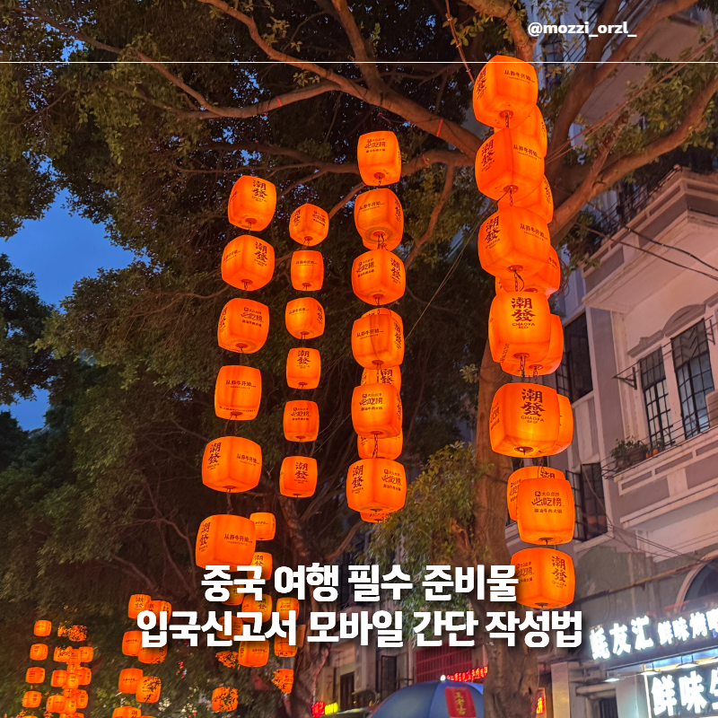 중국 여행 필수 준비물, 입국 신고서 알리페이 작성 방법 안내