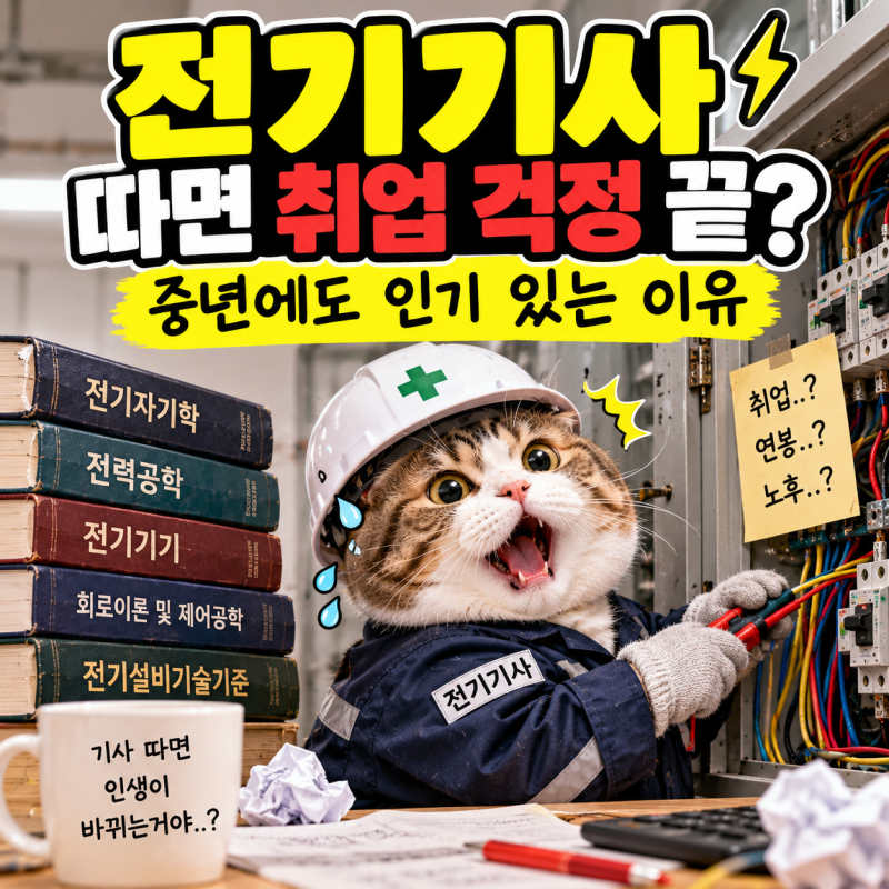 전기기사 따면 취업 걱정 끝? 중년에도 인기 있는 이유 알아봤다