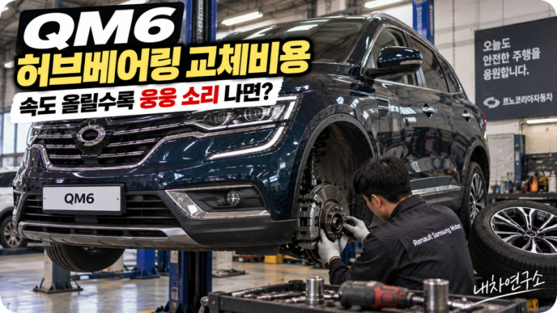 QM6 허브베어링 교체비용, 속도 올릴수록 웅웅 소리 나면 한쪽만 바꿔도 될까?