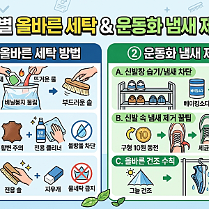 신발 소재별 올바른 세탁 & 운동화 냄새 제거 관리법