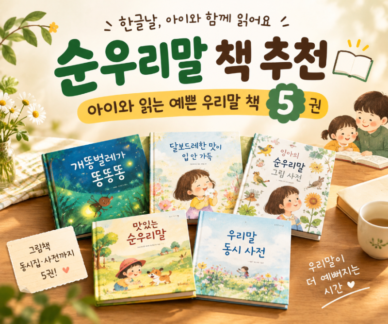 한글날 순우리말 그림책 추천 | 아이와 읽는 예쁜 우리말 책 5권
