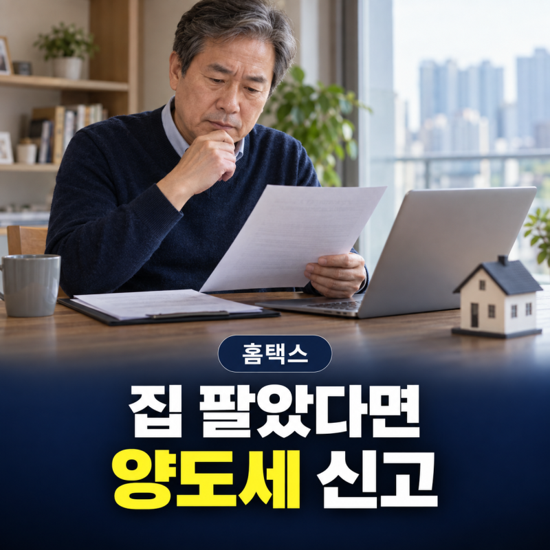 부동산 매도 후 반드시 거쳐야 할 핵심 관문, 홈택스 양도소득세 예정신고 및 납부 완벽 가이....