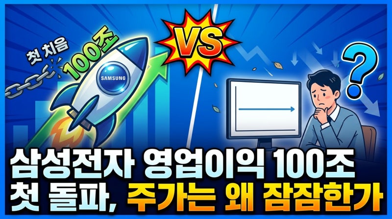 삼성전자 영업이익 100조 첫 돌파, 주가는 왜 잠잠한가
