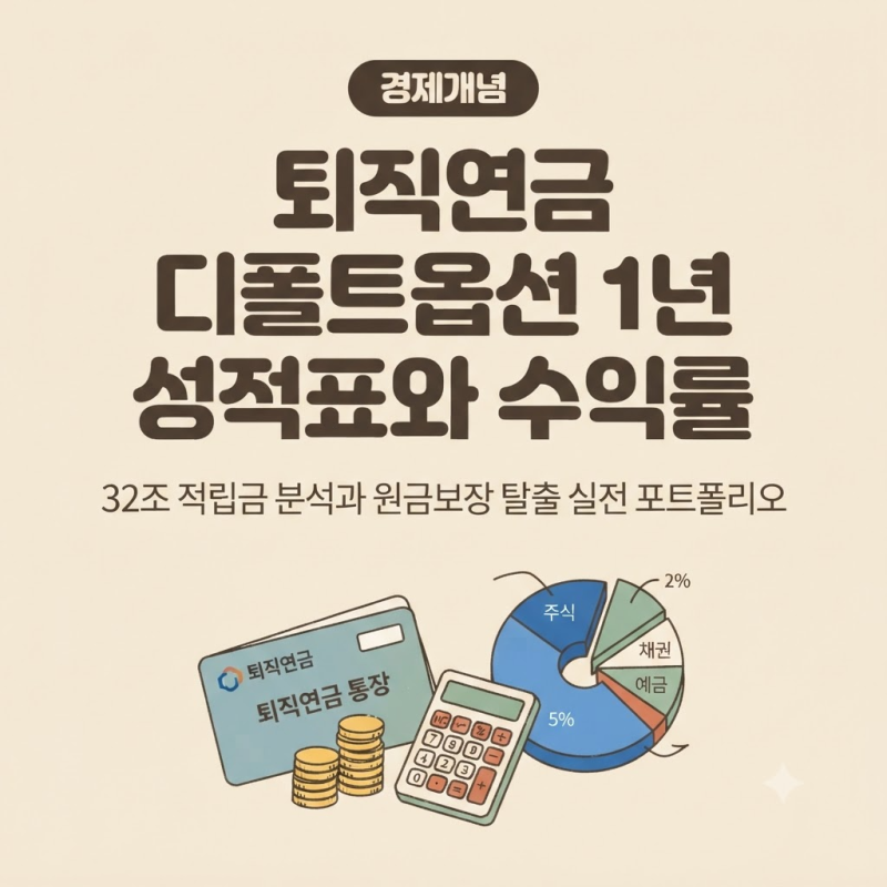 퇴직연금 디폴트옵션 1년 성적표 공개! 수익률 1위 상품 비교와 원리금보장 탈출 실전 포트폴....