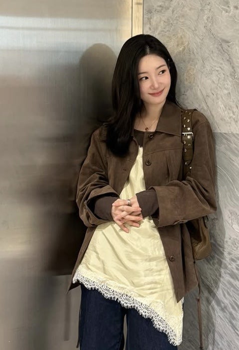 가을 데일리룩 끝판왕 스웨이드 자켓! 추천 제품 및 연예인 코디 정리