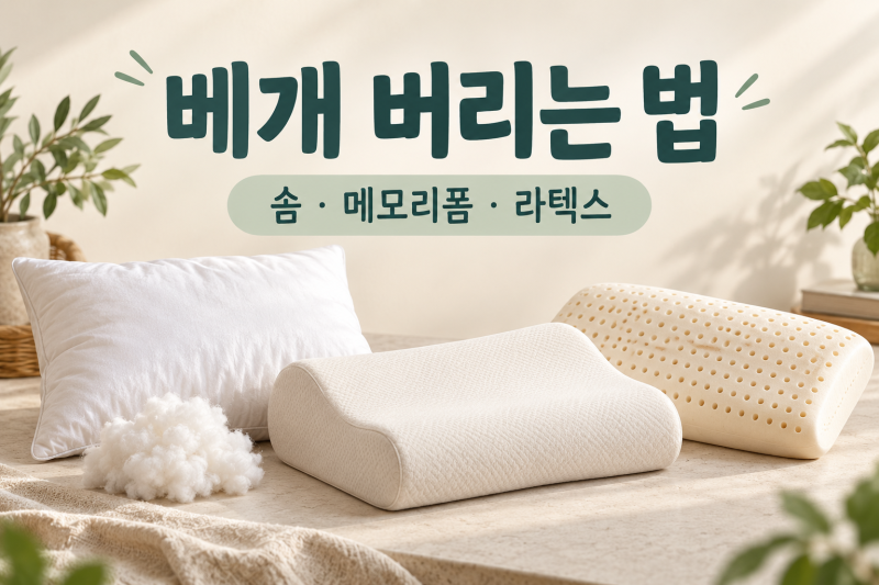 베개 버리는 법｜솜·메모리폼·라텍스, 종량제봉투에 넣어도 될까요?