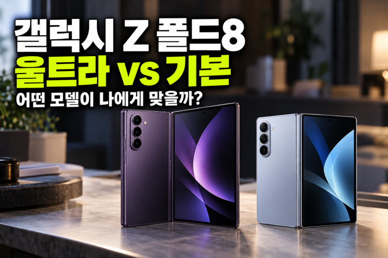 갤럭시 Z폴드8 울트라 VS Z폴드8 비교 차이점 및 가격 스펙 추천