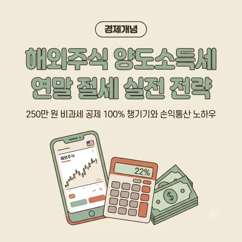 해외주식 양도소득세 250만 원 비과세 100% 챙기기! 손익통산과 연말 절세 매매 실전 전략