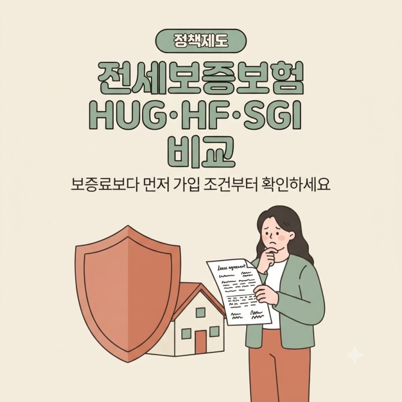 전세보증보험 가입 조건과 보증료, HUG·HF·SGI 비교로 정리한 2026년 기준