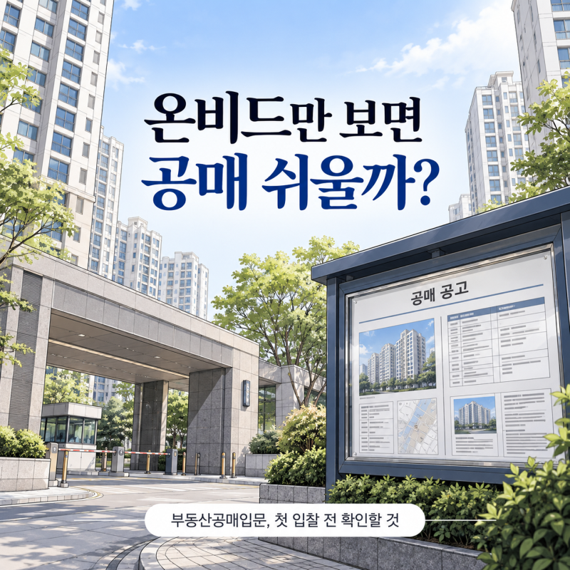 “온비드만 보면 공매 쉽다던데?” 부동산공매입문 첫 입찰부터 막히는 지점