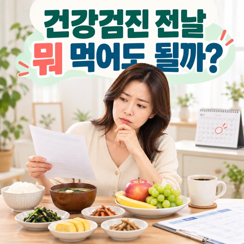 건강검진 전날, 뭘 먹어야 할? 검사 전·후 피해야 할 음식