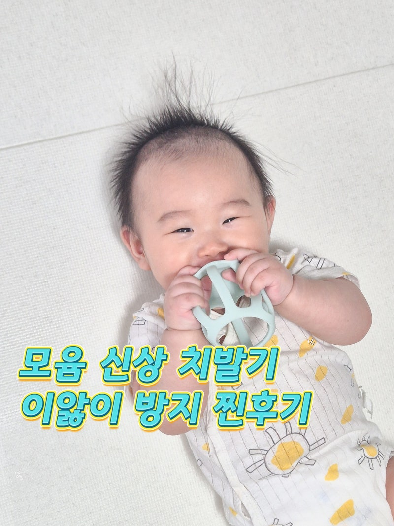 아기 치발기 추천, 모윰 신상 컵케이크 손목 치발기 직접 써본 후기
