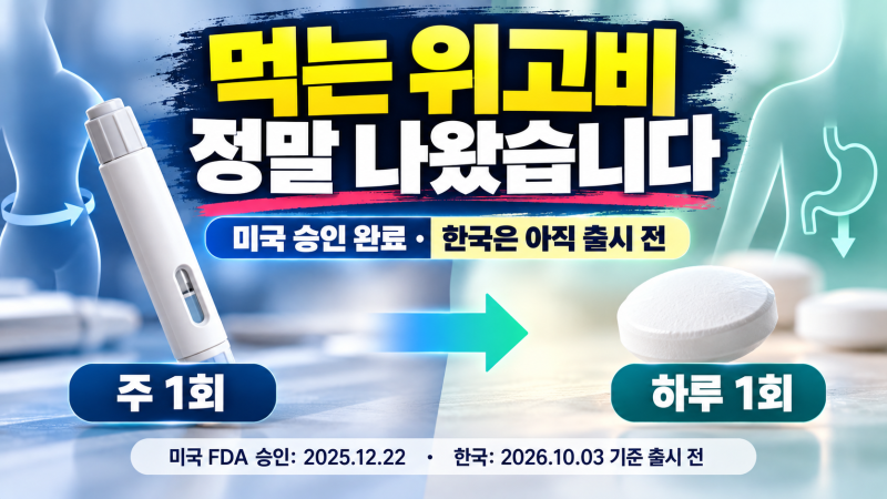 먹는 위고비, 정말 나왔나요? 미국 승인·한국 출시와 64주 체중감량 효과
