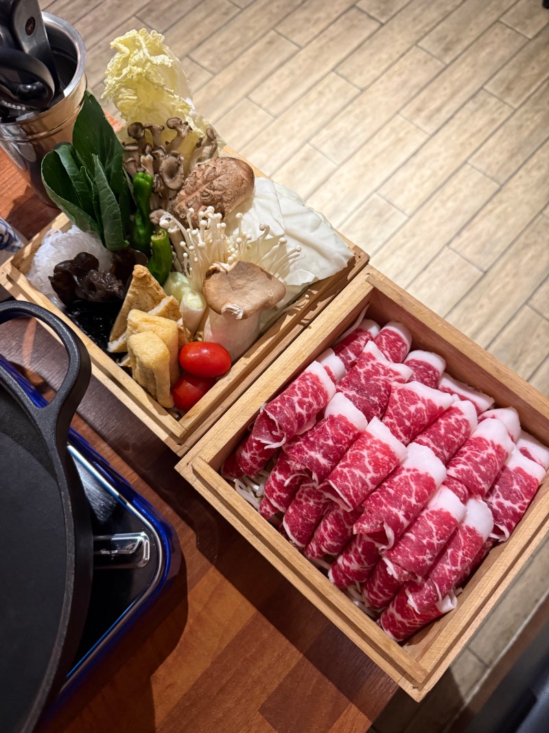 부산 수영역 술집 한우 스키야키 맛집 백화