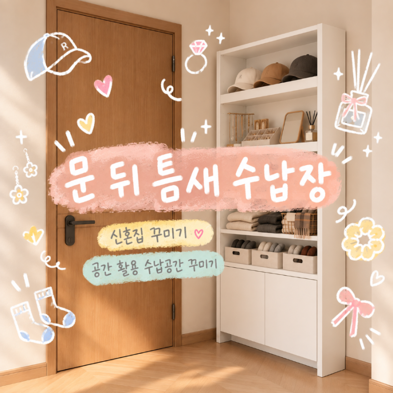신혼집 꾸미기 문 뒤 틈새 공간활용하기 좋은 폭좁은 수납장 5만원대로 해결