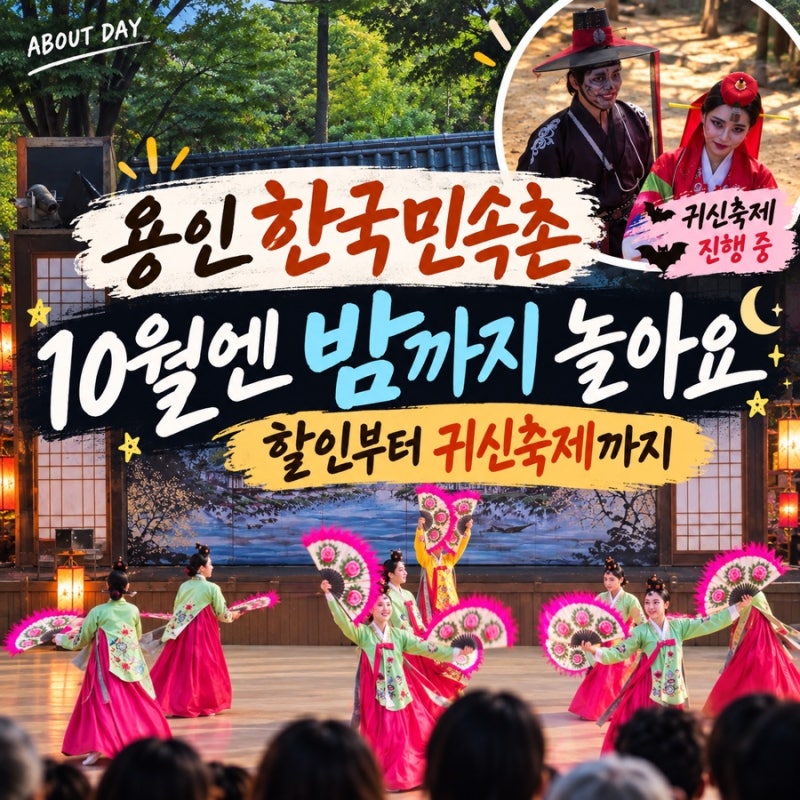용인 한국민속촌 할인 10월 입장료, 아이와 야간개장·귀신축제까지 즐기는 법