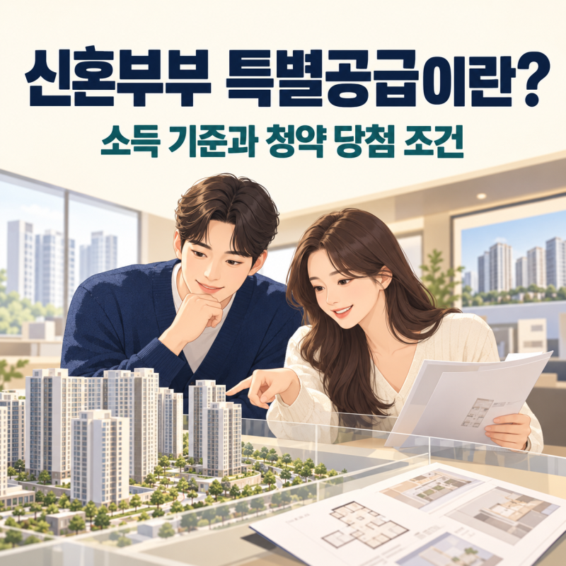 신혼부부 특별공급이란? 소득 기준과 청약 당첨 조건