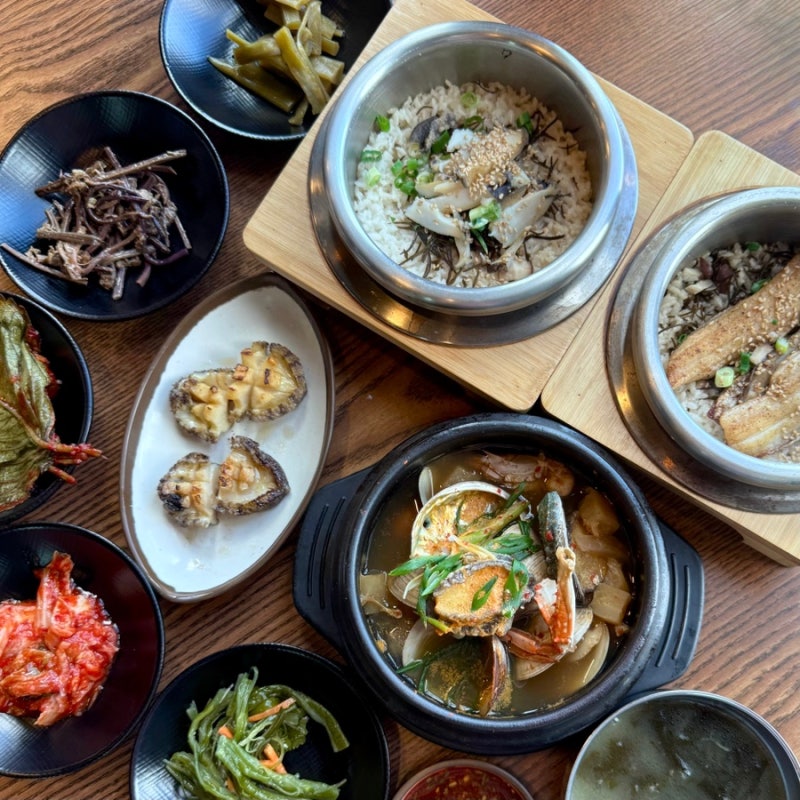 제주 무지개해안도로 도두동 맛집 솥밥 해물뚝배기 제주온솥 제주공항점