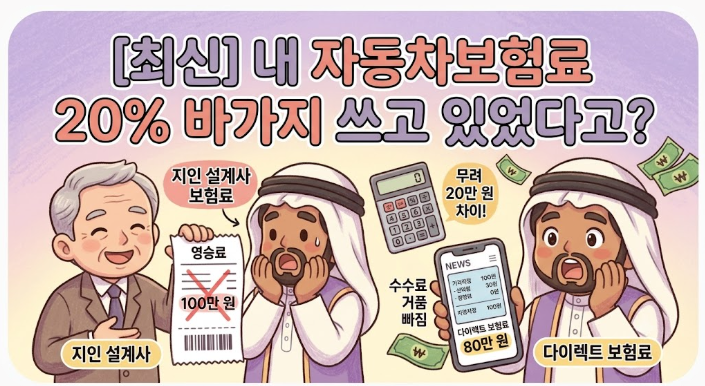 [최신] 내 자동차보험료 20% 바가지 쓰고 있었다고? 설계사 없이 다이렉트 가입해야 하는 팩트....