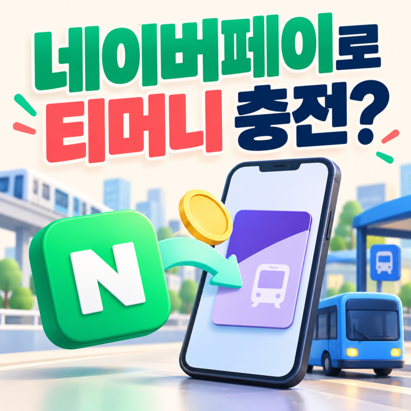아이폰 교통카드, 네이버페이로도 충전될까? 애플페이 티머니 충전 방법