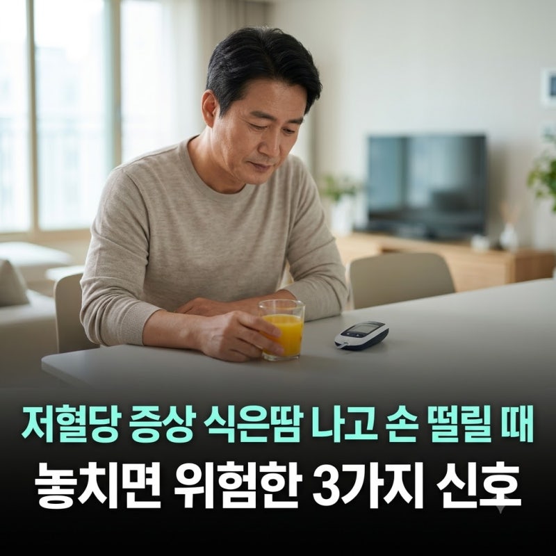 저혈당 증상 식은땀 나고 손 떨릴 때 놓치면 위험한 3가지 신호