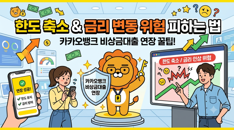 카카오뱅크 비상금대출 연장 시 한도 축소와 금리 변동 위험 피하는 법