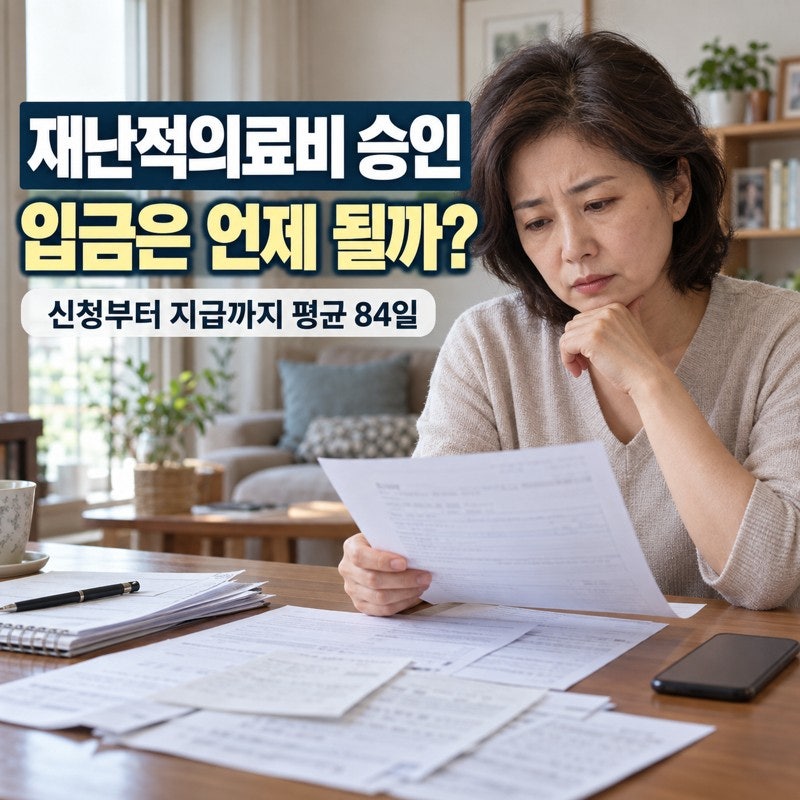 재난적의료비 승인됐는데 입금이 안 된다면｜지급까지 평균 84일의 의미