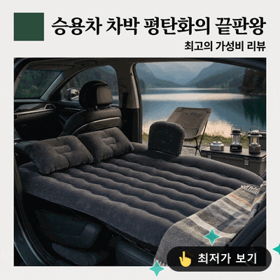 승용차에어매트 차량용 뒷좌석 차박 평탄화 가성비 끝판왕 후기