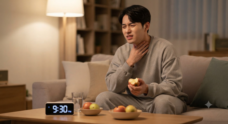 “속쓰림은 없는데 목만 계속 칼칼해요”… 역류성 후두염, 헛기침이 멈추지 않는 이유