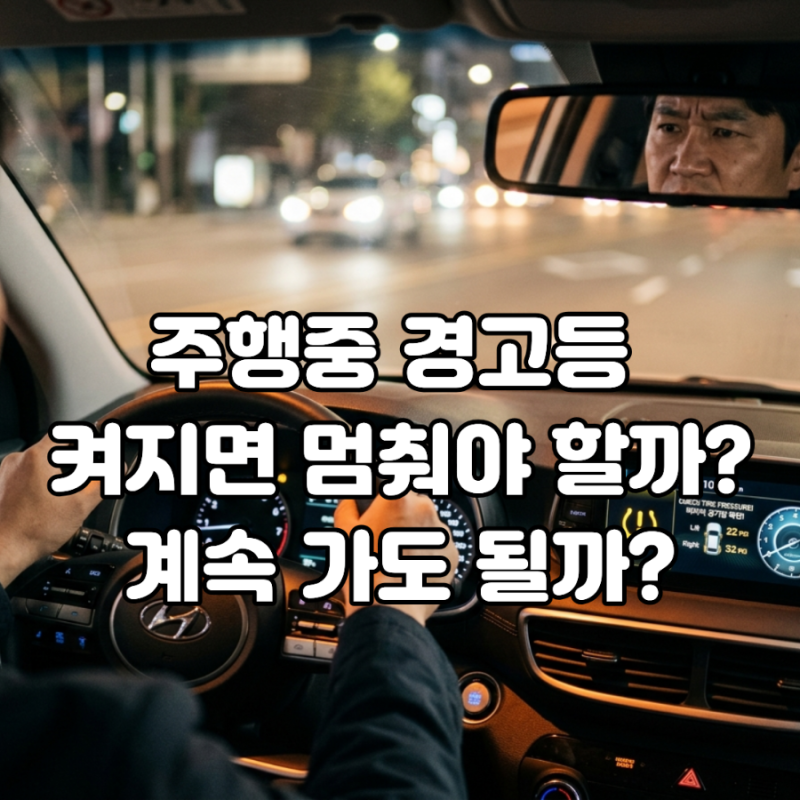 타이어공기압 경고등 주행중 안꺼질때 긴급출동 불러야할까?