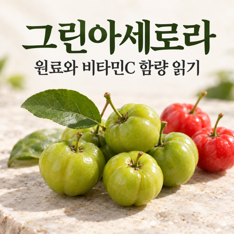 그린아세로라란, 천연 비타민C와 함량 표시, 이렇게 확인해요