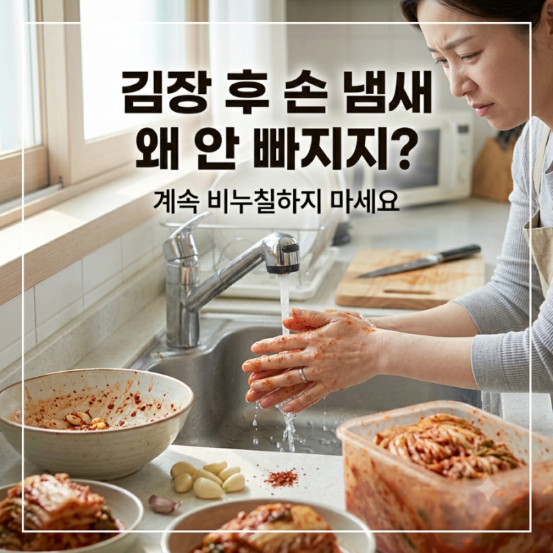 김장하고 손 냄새 안 빠진다고 계속 씻으세요? 마늘·젓갈 냄새 이 방법부터 해보세요