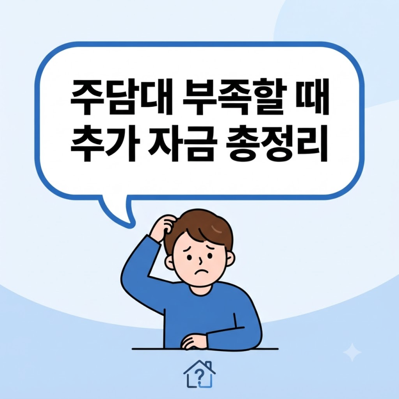 주담대 부족할 때 추가 자금 마련 방법 총정리 (신용대출, 마이너스통장, 예금담보대출, 보험....