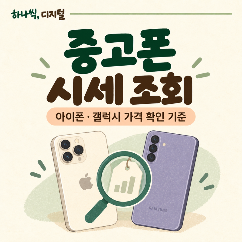 중고폰 시세 조회 | 아이폰·갤럭시 가격 확인 기준 정리