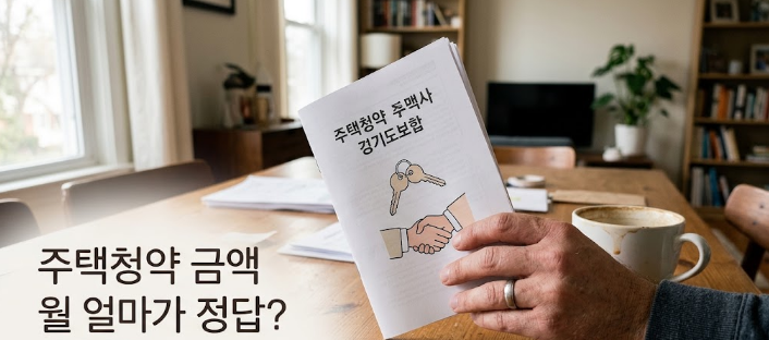 주택청약 금액, 얼마 넣어야 맞을까? 상황별로 갈립니다 (2026)