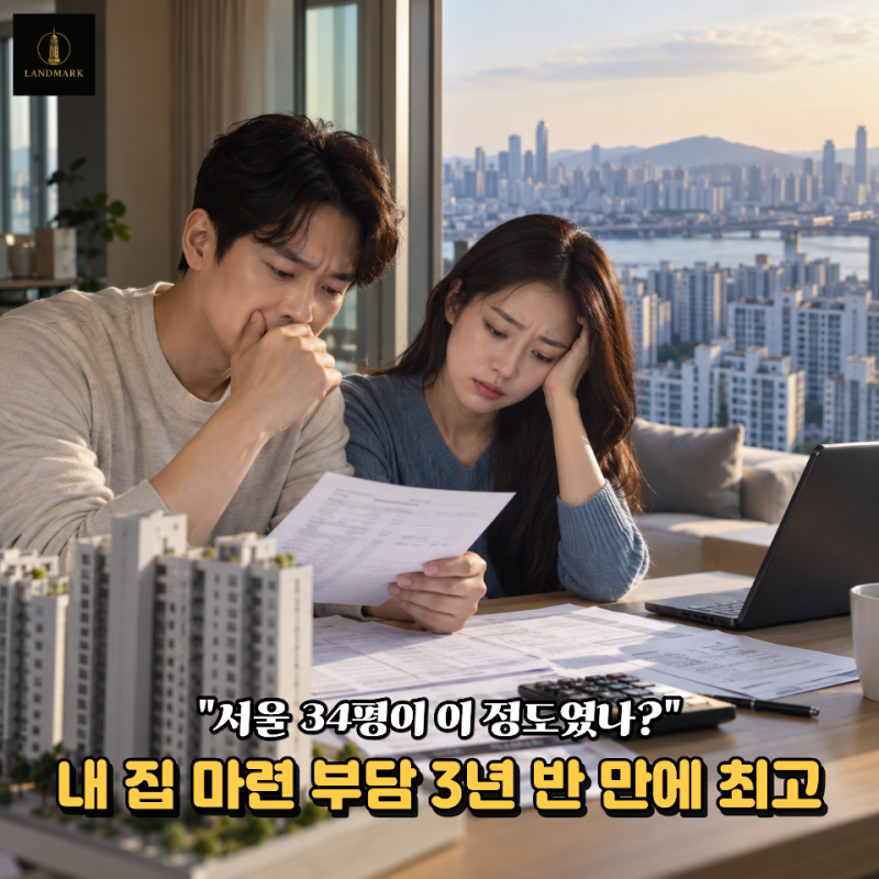 "서울 34평이 이 정도였나?" 내 집 마련 부담 3년 반 만에 최고