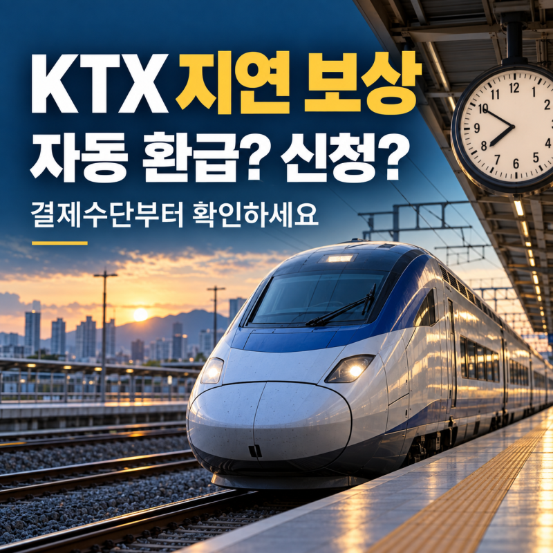 KTX 늦었는데 보상금 안 들어왔다면? 카드·현금 확인 순서