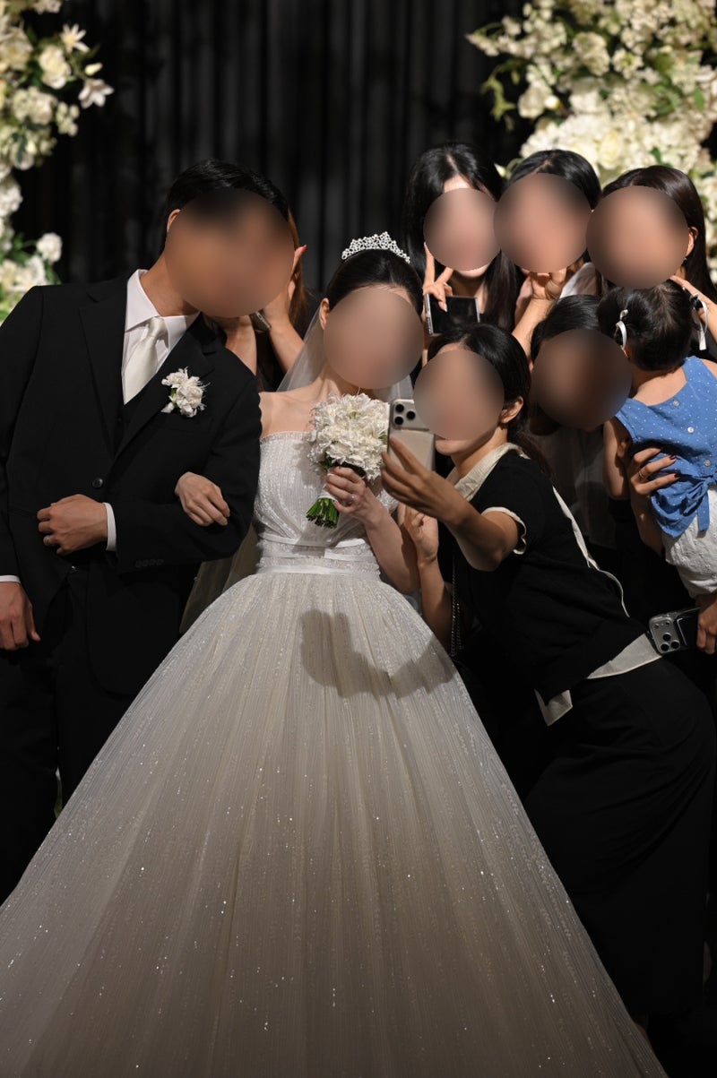 크리드제이 본식 레이스 잔잔비즈 탑드레스 어두운홀 메종드아나하 본식 후기